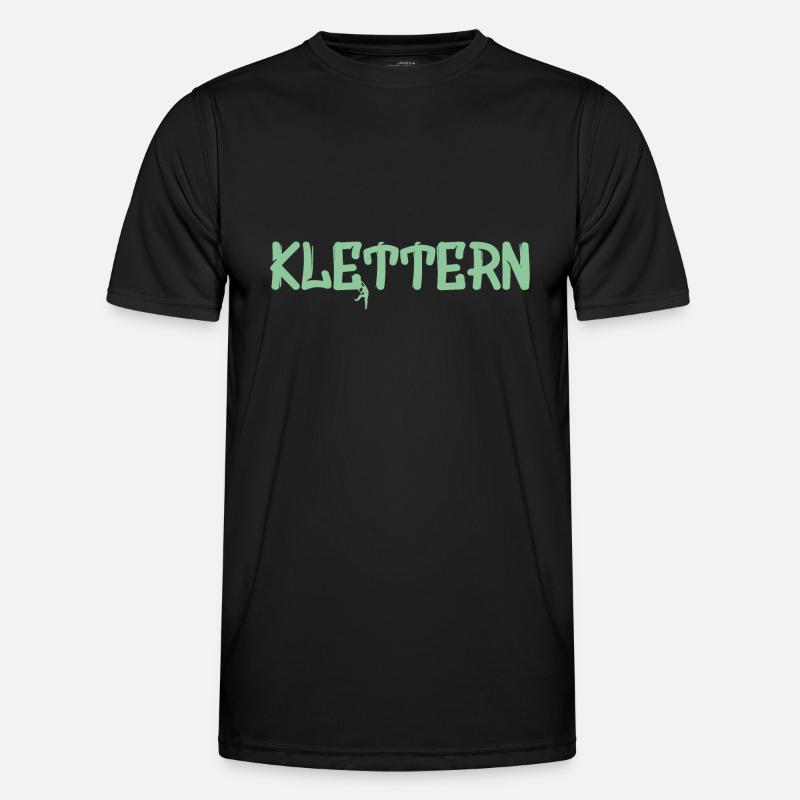 Klettern, climb, climbing Männer Funktions-T-Shirt