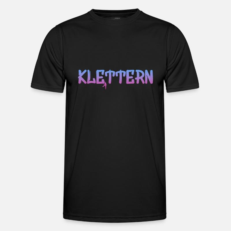 Klettern - Männer Funktions-T-Shirt - Schwarz