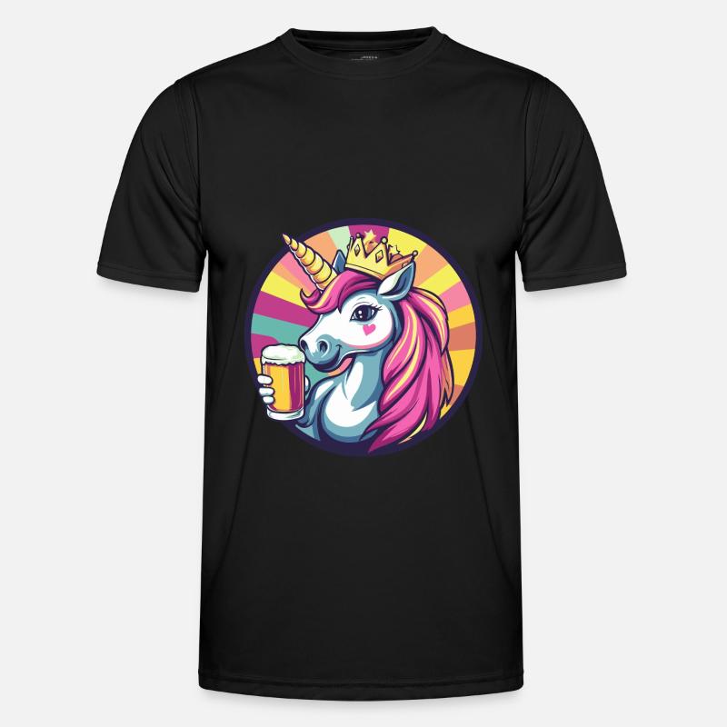 Unicorn Beer - Men's Functional T-Shirt - black