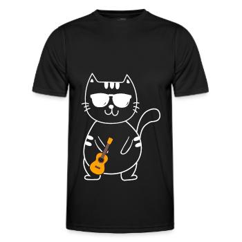 Ukulele - Männer Funktions-T-Shirt - Schwarz - Vorne - AI Model Male 178 dark (178cm)