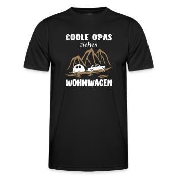 Wohnwagen Opa - Männer Funktions-T-Shirt - Schwarz - Vorne - AI Model Male 178 dark (178cm)