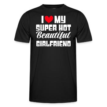 Ich Liebe Meine Freundin Paare Freund Geschenkidee - Männer Funktions-T-Shirt - Schwarz - Vorne - AI Model Male 178 dark (178cm)