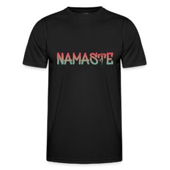 Namaste - Männer Funktions-T-Shirt - Schwarz - Vorne - AI Model Male 178 dark (178cm)