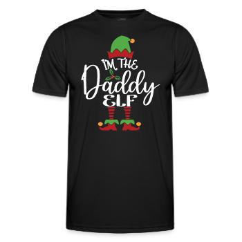 Papa Elf Niedliches lustiges passendes Weihnachtskostüm - Männer Funktions-T-Shirt - Schwarz - Vorne - AI Model Male 178 dark (178cm)