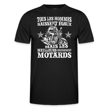 Tous Les Hommes Naissent Egaux Mais Les Meilleur - T-shirt sport Homme - noir - Devant - AI Model Male 178 dark (178cm)