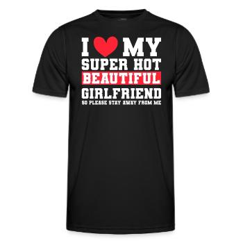 J’aime ma copine Couple Idée cadeau petit ami - T-shirt sport Homme - noir - Devant - AI Model Male 178 dark (178cm)