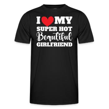 Ich Liebe Meine Freundin Paare Freund Geschenkidee - Männer Funktions-T-Shirt - Schwarz - Vorne - AI Model Male 178 dark (178cm)