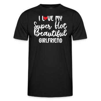 Ich Liebe Meine Freundin Paare Freund Geschenkidee - Männer Funktions-T-Shirt - Schwarz - Vorne - AI Model Male 178 dark (178cm)