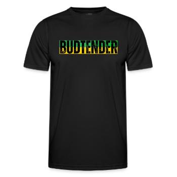 Jamaica budtender - Men's Functional T-Shirt - black - Front - AI Model Male 178 dark (178cm)