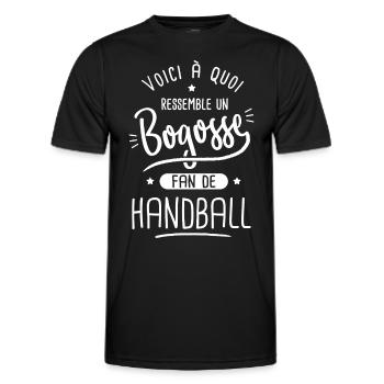 handball Bogosse joueur de hand fan de handball - T-shirt sport Homme - noir - Devant - AI Model Male 178 dark (178cm)