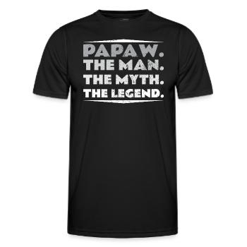 Papa Vater Opa Geschenkidee Papaw Spruch Humor - Männer Funktions-T-Shirt - Schwarz - Vorne - AI Model Male 178 dark (178cm)