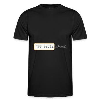 CSS Professional - Master of Web Layouts - Men's Functional T-Shirt - black - Front - AI Model Male 178 dark (178cm)