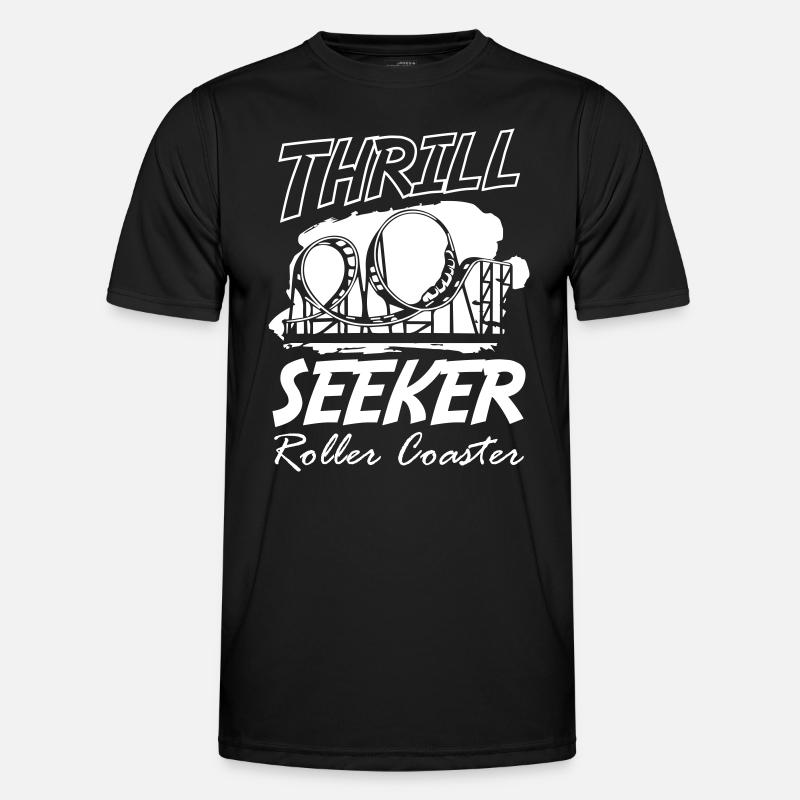 Roller Coaster Thrill Seeker - Männer Funktions-T-Shirt - Schwarz