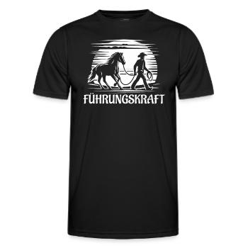Führungskraft Pferd Reiten Geschenkidee Lustig - Männer Funktions-T-Shirt - Schwarz - Vorne - AI Model Male 178 dark (178cm)