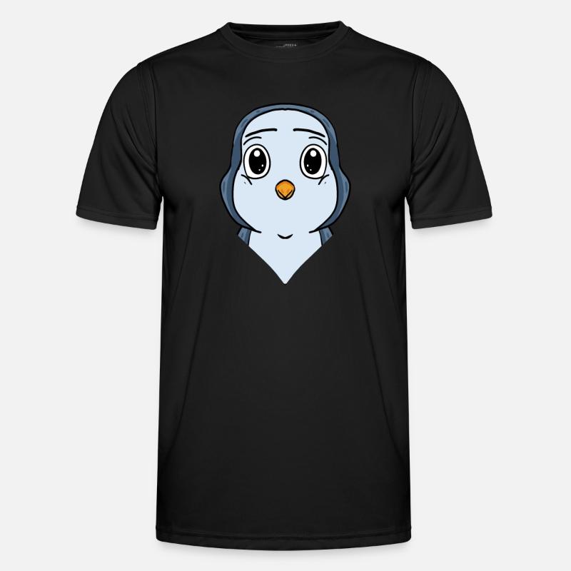 Pinguin - Männer Funktions-T-Shirt - Schwarz