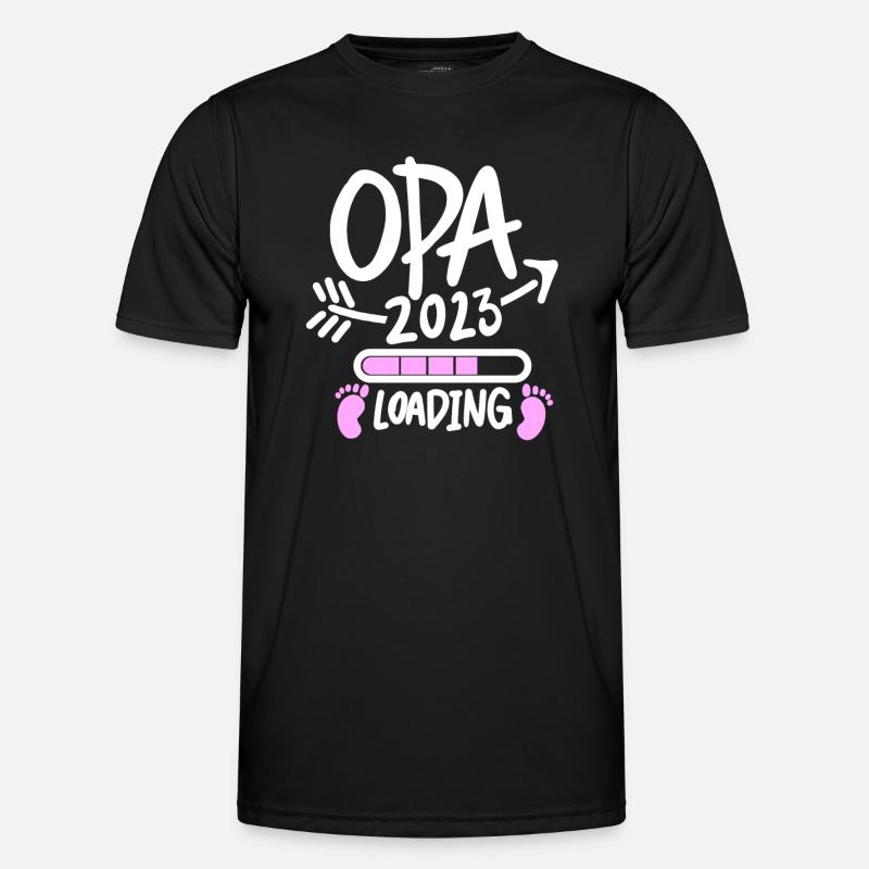 Opa 2023 loading - Männer Funktions-T-Shirt - Schwarz
