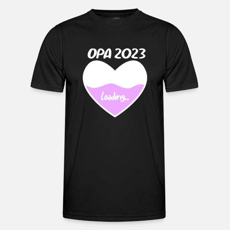 Opa 2023 loading - Männer Funktions-T-Shirt - Schwarz