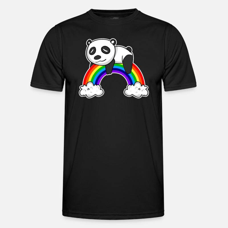 Rainbow Panda - Men's Functional T-Shirt - black