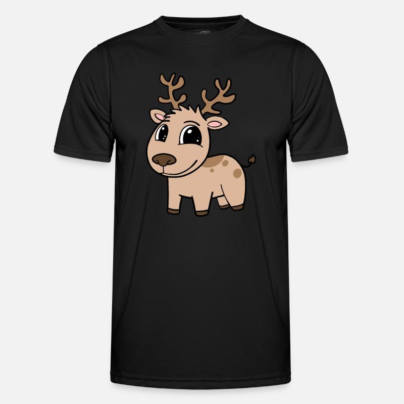 Roe deer - Men's Functional T-Shirt - black