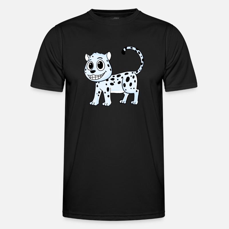 Snow Leopard Leopard - Men's Functional T-Shirt - black