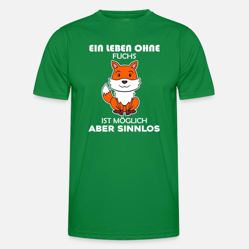 Fuchs Tier Wald Wildtier Männer Funktions-T-Shirt