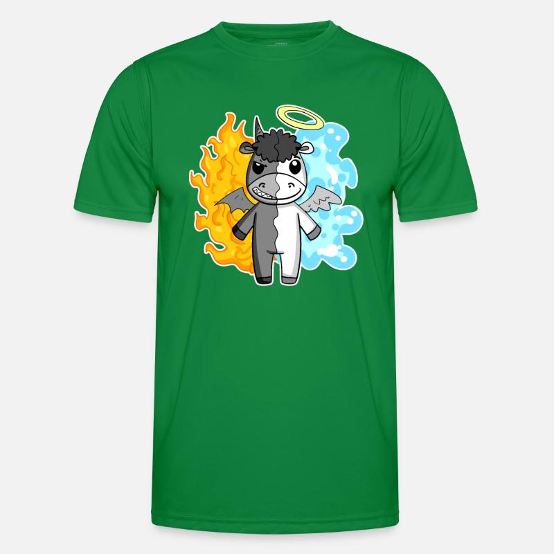 Cow - Angel and Devil Men's Functional T-Shirt
