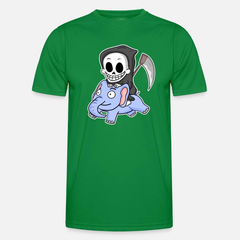 Sensenmann Elefant Männer Funktions-T-Shirt