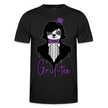 Gruf-Tee Goth Sloth Grufti Gothic Faultier Gruftee - Men's Functional T-Shirt - black - Front - AI Model Male 178 dark (178cm)