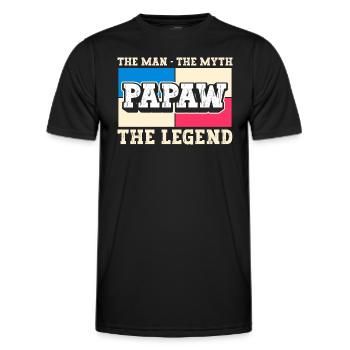 Papa Vater Opa Geschenkidee Papaw Spruch Retro - Männer Funktions-T-Shirt - Schwarz - Vorne - AI Model Male 178 dark (178cm)