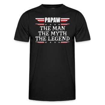 Papa Vater Opa Geschenkidee Papaw Spruch Humor - Männer Funktions-T-Shirt - Schwarz - Vorne - AI Model Male 178 dark (178cm)