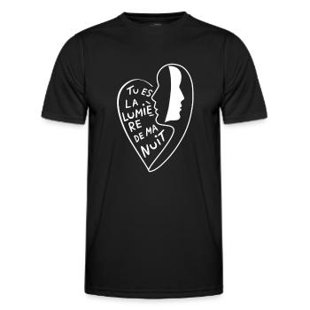 Lumière de ma nuit 2 - T-shirt sport Homme - noir - Devant - AI Model Male 178 dark (178cm)