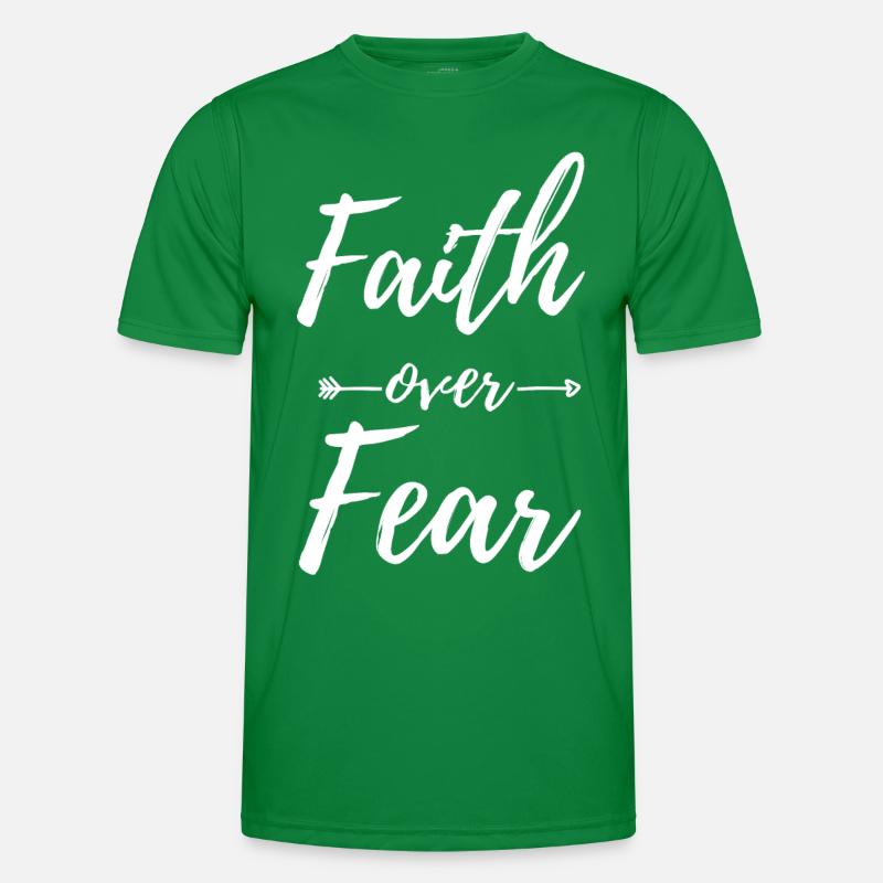 Glaube über Angst Männer Funktions-T-Shirt