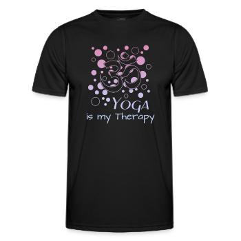 Yoga yoga - Männer Funktions-T-Shirt - Schwarz - Vorne - AI Model Male 178 dark (178cm)