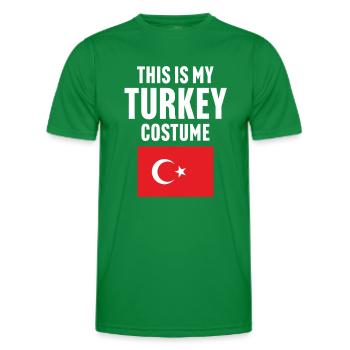 C’est mon costume de dinde - T-shirt sport Homme - vert - Devant - AI Model Male 178 dark (178cm)