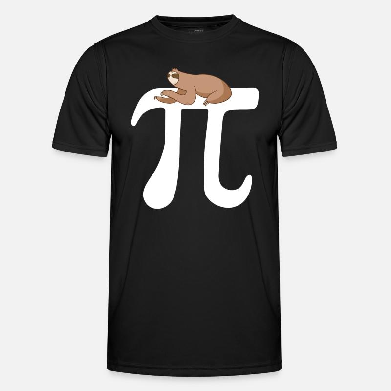 Math Sloth Pi - Men's Functional T-Shirt - black