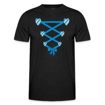 Volksfest Dirndl Replacement - Men's Functional T-Shirt - black - Front - AI Model Male 178 dark (178cm)