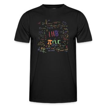Mathematician Physicist Teacher Student I H8 PiPle - Men's Functional T-Shirt - black - Front - AI Model Male 178 dark (178cm)