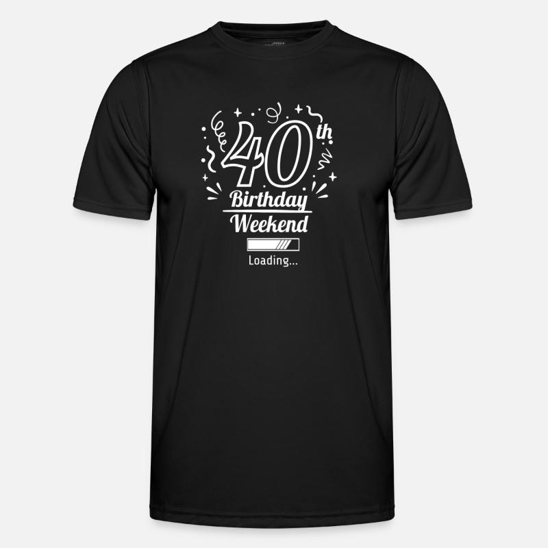 40th Birthday Loading - Men's Functional T-Shirt - black