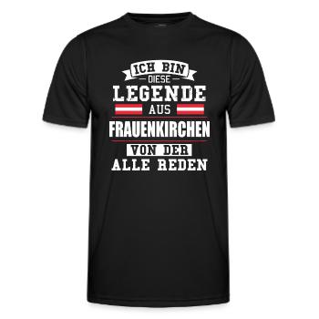 Stadt Frauenkirchen Österreich Legende Spruch - Männer Funktions-T-Shirt - Schwarz - Vorne - AI Model Male 178 dark (178cm)