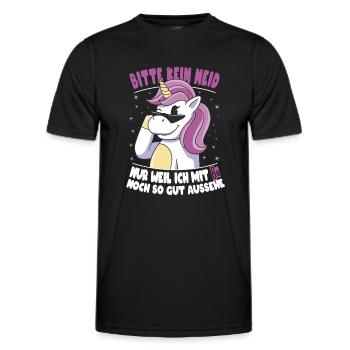 Bitte Kein Neid Weil Ich Mit 80 So Gut Aussehe - Männer Funktions-T-Shirt - Schwarz - Vorne - AI Model Male 178 dark (178cm)