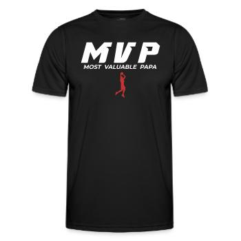 Most Valuable Papa Basketball Geschenkidee - Männer Funktions-T-Shirt - Schwarz - Vorne - AI Model Male 178 dark (178cm)