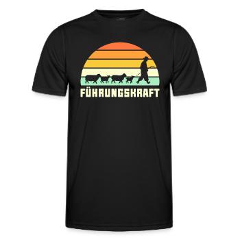 Führungskraft Schafe Hirte Geschenkidee Lustig - Männer Funktions-T-Shirt - Schwarz - Vorne - AI Model Male 178 dark (178cm)
