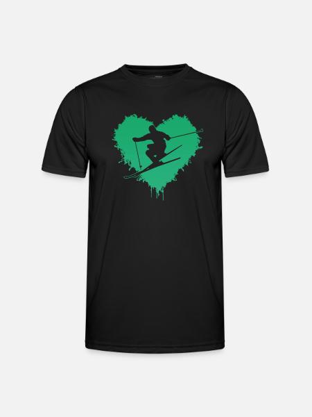 Ski Spruch Skiing - Männer Funktions-T-Shirt - Schwarz
