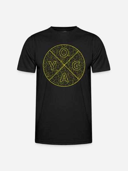 Yoga Design - Männer Funktions-T-Shirt - Schwarz