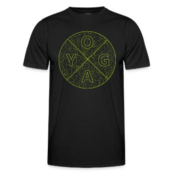Yoga yoga - Männer Funktions-T-Shirt - Schwarz - Vorne - AI Model Male 178 dark (178cm)