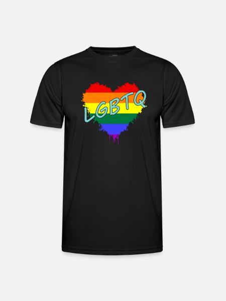 LGBTQ - Männer Funktions-T-Shirt - Schwarz