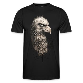 Adler - König der Lüfte - Männer Funktions-T-Shirt - Schwarz - Vorne - AI Model Male 178 dark (178cm)