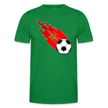 Fireball Football Morocco - Men's Functional T-Shirt - kelly green - Front - AI Model Male 178 dark (178cm)