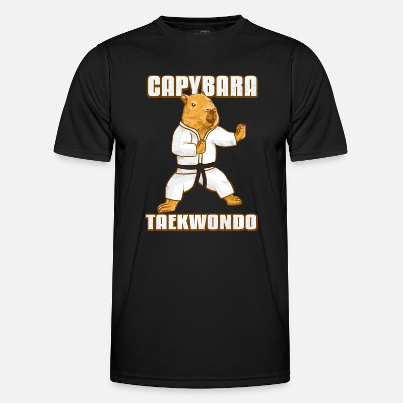 Taekwondo GI Capybara Männer Funktions-T-Shirt