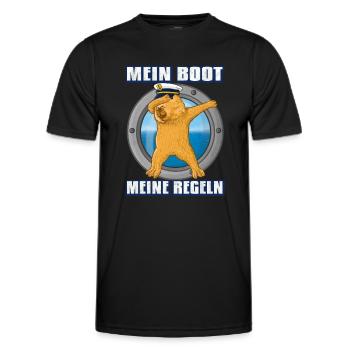 Mein Boot meine regeln - Männer Funktions-T-Shirt - Schwarz - Vorne - AI Model Male 178 dark (178cm)